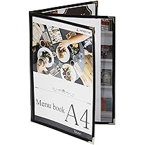 Amazon.co.jp: メニューブック 6ページ(3枚6面) A4サイズ 中綴じ