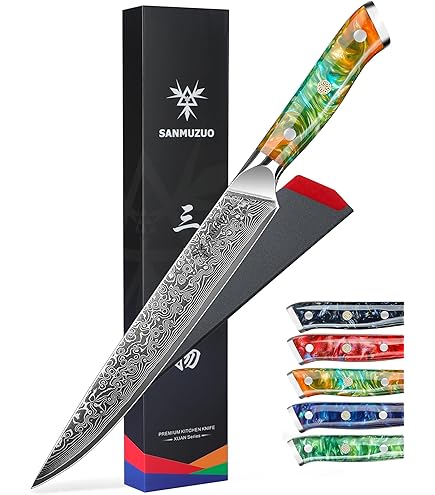 【限定1本】SANMUZUO 8 インチ 鋸歯状ブレッドナイフ ダマスカス 本日限定1本】SANMUZUO 8 インチ 鋸歯状ブレッドナイフ ダマスカス