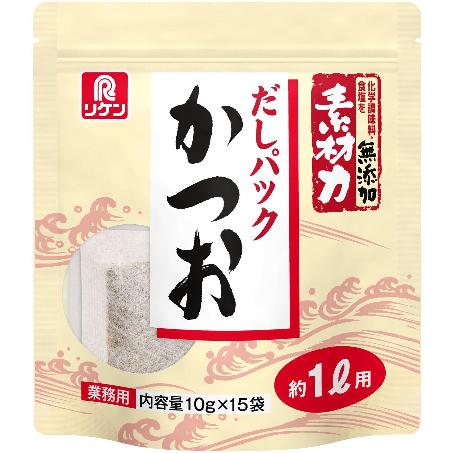 【65%OFF】【555円】 リケン 素材力 だしパック かつお 10g×15P