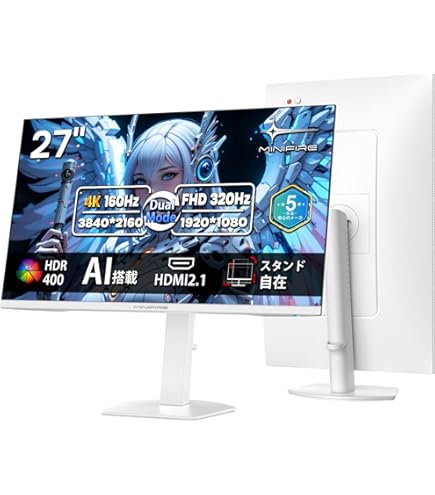 Amazon.co.jp: 4AM 4X27U ゲーミングモニター(27インチ/4K/IPS/160Hz