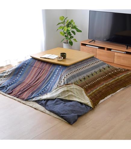Amazon｜西川 マルチカバー 長方形 200×240cm 綿100％ こたつ 上掛け