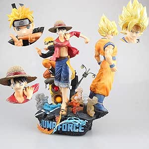 Amazon Co Jp ワンピースドラゴンボールjump乱闘ルフィうずまきナルト孫悟空ビッグスリーの像図ポリ塩化ビニール ホビー