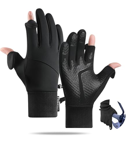 Amazon.co.jp: Cottzim アウトドアグローブ 2本指出し 釣り手袋 スマホ