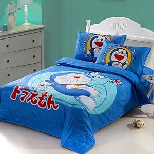 Amazon Co Jp 漫画の寝具セットドラえもん寝具セットアニメ可愛い布団カバーセット寝具子供100 コットンベッドシート フルサイズ 3 ギフトのgrandson ホーム キッチン