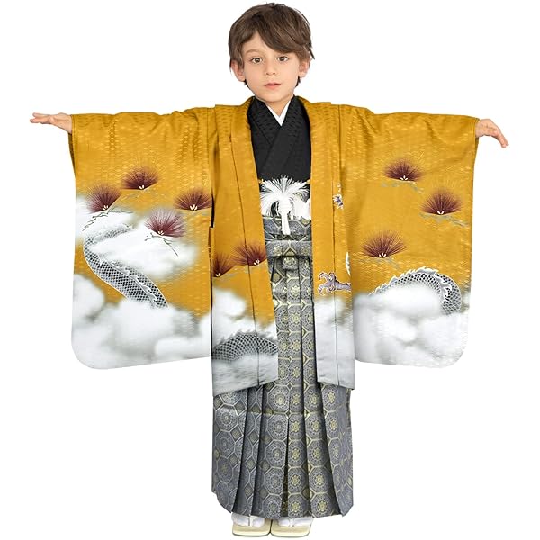 ももKYOETSU] [キョウエツ] 七五三5歳男の子着物セット KYOETSU 七五三 男 5歳 着物 【豪華12点フルセット】 鷹兜松