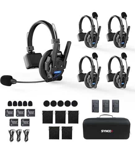 Amazon.co.jp: SYNCO XTALK X5 ワイヤレスインカムヘッドセット, 5人