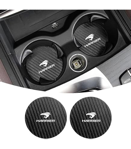 HARRIER スポーツペダル・強化ガラス・ETCカバー・ドリンクホルダーセット Amazon | ハリアー 適用 車用 コースター HARRIER ロゴ付き カップ