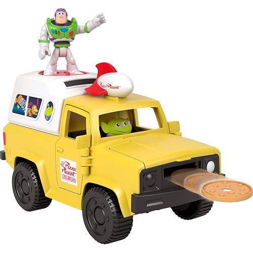 Fisher-Price Imaginext Disney and Pixar Toy Story Pizza Planet Truck with 3-inch Buzz Lightyear & Alien Friend Action Figures