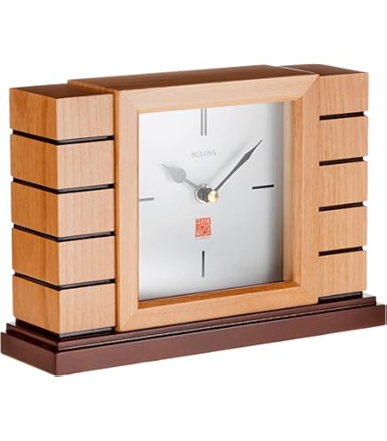 Frank Lloyd Wright フランクロイドライト置き時計 BULOVA Amazon.co.jp: (multi-colored) - Bulova Glasner House Frank