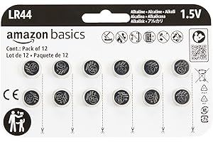 Amazonベーシック LR44 アルカリボタンコイン電池 12個 1.5V 電…