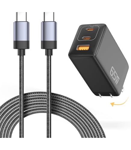 【2点セット】充電器 65W AC アダプター+ USB-C ケーブル 60W 楽天市場】【65w充電器+60wケーブルセット】IdeaThink USB-C