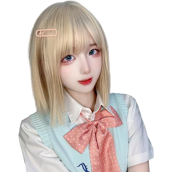 Amazon.co.jp: フルウィッグ ロング ストレート 黒 ピンク 染色
