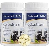 コロストラム（初乳ミルク）200錠 x2個（計400錠）ナチュラルライフ [日本語パッケージラベル付] [海外直送品]