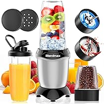 パワフルミキサー ボトル2個セット Amazon | HOMEASY ミキサー ボトル2つ付き（400ml+570ml） 赤