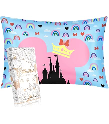 Blueangle Rainbow Unicorn Satin Pillowcase - Standard 20x26 Inches, Silk-Like For Hair & Skin, Envelope Closure, Wrinkle-Free (Pillowcase Only)