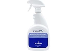 protectME Premium Fabric Protector and Stain Guard for Upholstery Carpet Shoes - Non Toxic, Water Based, Non-Flammable Protector Spray - 25.4 fl. Ounces