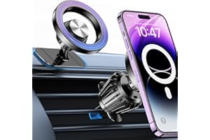 Coolpow for MagSafe Car Mount【20 Strong Magnets】Magnetic Phone Holder for Car Phone Holder Mount【360°】Mobile Phone Holder for Car Cell Phone Holder for Your Car Accessories iPhone 17 16 Interior Sets