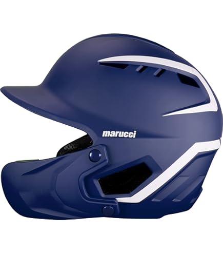MARUCCI DURAVENT Batting Helmet with JAW Guard, Maroon, Senior