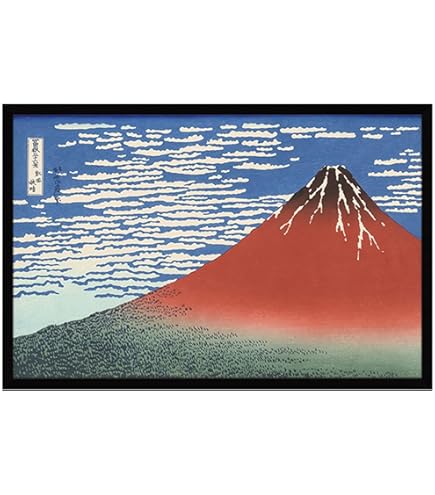 Amazon.co.jp: 北斎D×浮世絵額縁/フレーム 〔金縁マット入り