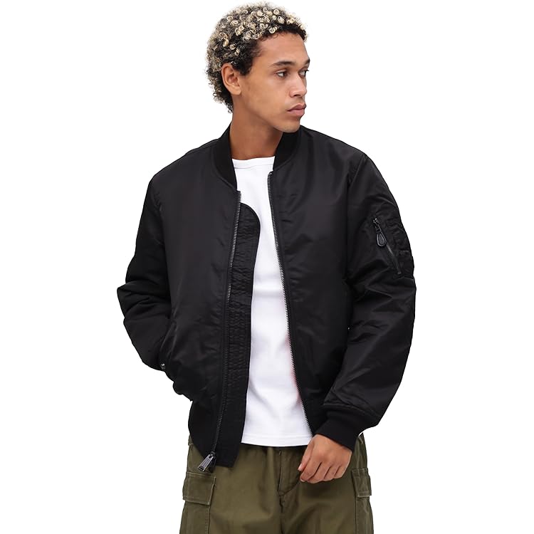 Amazon.co.jp: [ビームス] ブルゾン リラックスフィット MA-1 (撥水