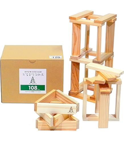 Amazon | KAPLA 木製ブロック280 茶 （初級・動物） | 積み木 | おもちゃ