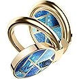 i-Blason Smart Phone Ring, Thin, Ring Type, Repositionable, Stand Function, 360° Rotation, 180° Flip, Strong Fixation, Fall Prevention, Stylish, Cute, Sea Blue