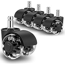 オフィスチェアセット　オフィスチェアキャスター　5個セット キャスターホイール チェア用 椅子足回りパーツ 交換用キャスター 5点セット