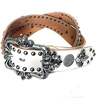 ホワイト スタースタッズ ベルト Amazon | ベルト スタッズ ベルト メンズ 革 リリィスタッズ