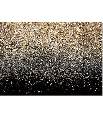 Avezano Black And Gold VIP Birthday Backdrop Glitter India