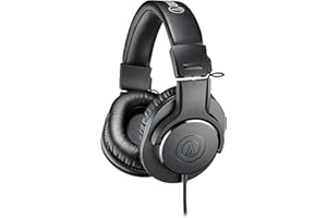 Audio Technica ATH-M20x Professional Monitor Headphones Wired Studio Recording/Instrument Practice/Mixing/DJ/Gaming/Monitor Headphones/Wired [Domestic Genuine] Black