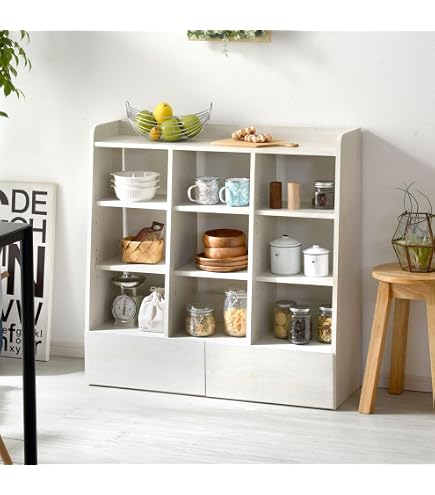 Amazon｜伸縮ラック オープンシェルフ 本棚 [幅80-158cm 角度調節