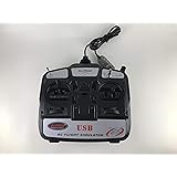 プロポ型コントローラー付属6Chフライトシミュレーター　ヘリ・飛行機を本格に3Dで操縦体験！ 3Dフライト USB接続 FMS＆HELI-X対応