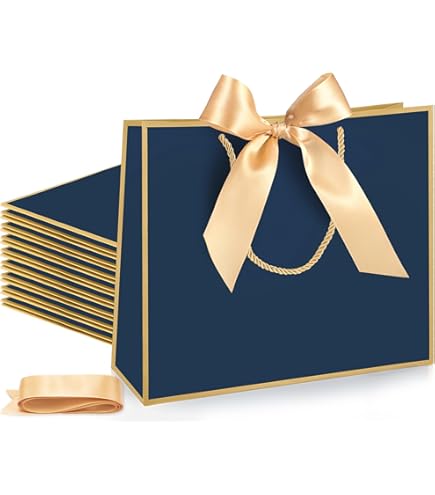 PerKoop 40 Pack Kraft Gift Bags Handled Paper 4 Sizes Goodie With - View #4
