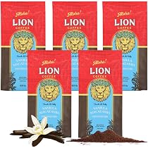 Amazon | ライオンコーヒー バニラキャラメル 粉 140g×5個 フレーバー