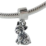 BOLENVI YORKIE Yorkshire Terrier Dog 925 Sterling Silver Dangle Pendant Charm Bead For Pandora & Similar Charm Bracelets or N