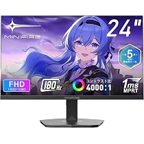 Amazon.co.jp: Minifire ゲーミングモニター 24インチ 160Hz 4000：1
