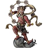 タケヤ式自在置物 雷神 赤 全高約140mm PVC&ABS製 塗装済み可動フィギュア