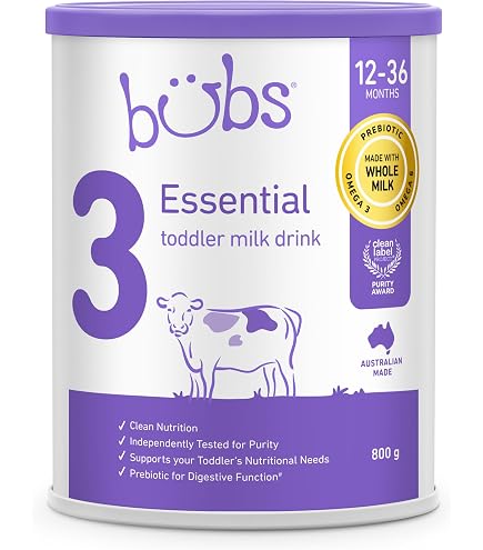 Bubs Organic Grass Fed Toddler Milk Stage 3, Toddlers 12-36 Months