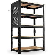 Amazon｜HOKEEPER スチールラック 5段式 900kg耐荷重 メタルラック本体