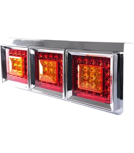 Amazon | Officek 24V 3連 角型 赤黄 カミオンテール 菱形 ハロゲン