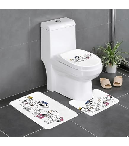 Amazon｜銀魂 エリザベス 3点セット トイレマット フタカバー 便座