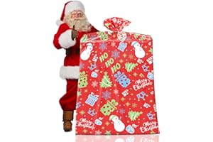 DERAYEE クリスマス ラッピング袋 ビニール袋 特大 152x183CM 飾り 大 超BIG 梱包 ギフトバッグ プラスチック製 雰囲気満点 Christmas (雪だるま, 152x183CM)