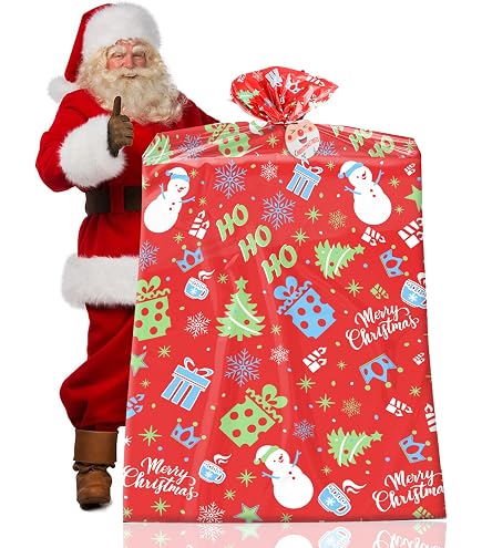 Amazon.co.jp: インディゴ クリスマス ラッピング袋 グリーティング