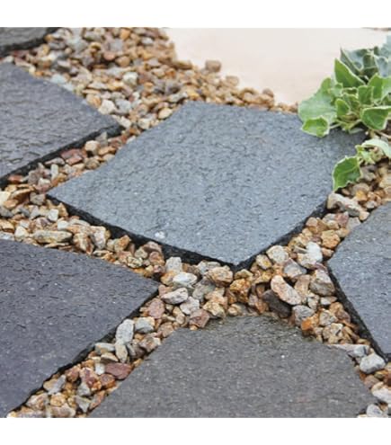 Amazon.co.jp: 乱形石 踏み石 アルビノホワイト 石英岩 厚口 0.5㎡入り