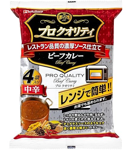 Amazon.co.jp: ハウス プロクオリティ ビーフカレー 4袋入り まろやか
