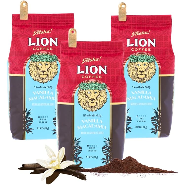 Amazon | ライオンコーヒー バニラマカダミア 徳用サイズ 680g(豆