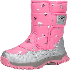 [Putu] スノーブーツ キッズ ジュニア ブーツ 女の子 男の子 防水 保暖 冬用ブーツ 雪遊び スキー 雪用ブーツ…