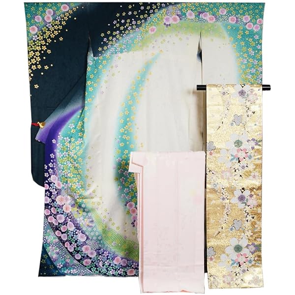 Amazon | [京都の着物屋かさね] 志都香 袋帯 振袖用 仕立て付き 金
