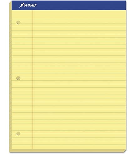 Cambridge Lined Paper A4 Refill Pad, 100 Page, Legal Pad, Yellow
