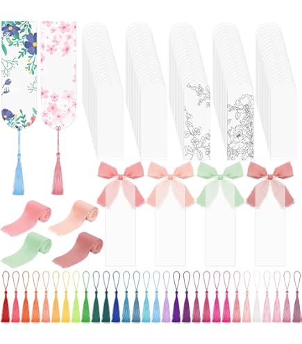 Aazon.co: Yeaqee 100 Pcs Transparent Acrylic Bookark Blanks Clear Acrylic Bookarks Acrylic - View #4